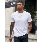 Coofandy Mens T-Shirts 100% Cotton Crewneck Short Sleeve Tees Casual Plain Shirts