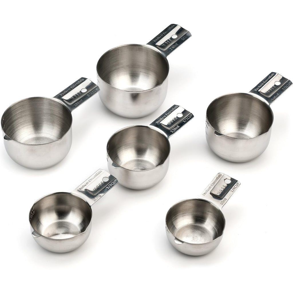 Hudson Essentials Stainless Steel Measuring Cups Set (6 Piece Set)