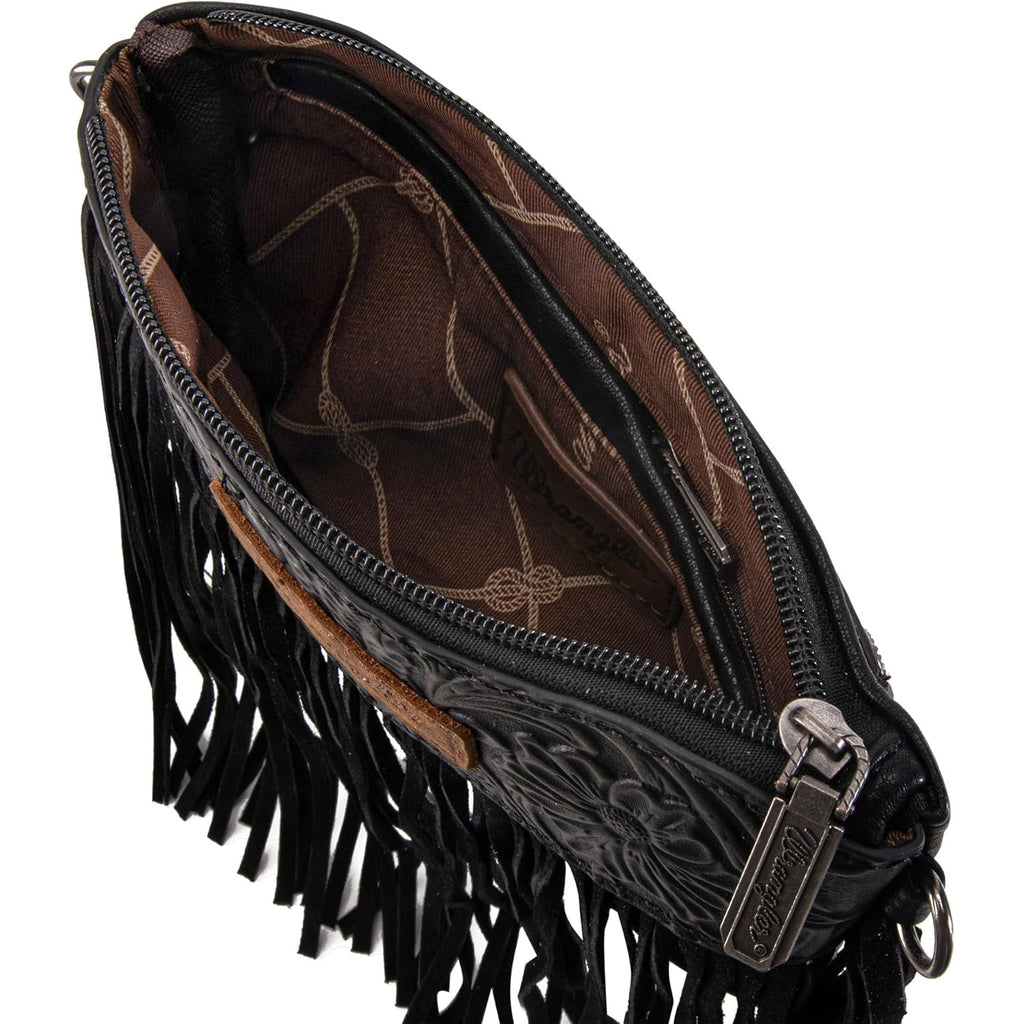 Wrangler Crossbody Small Purse for Women Wristlet Fringe Bag Western Purse