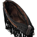 Wrangler Crossbody Small Purse for Women Wristlet Fringe Bag Western Purse