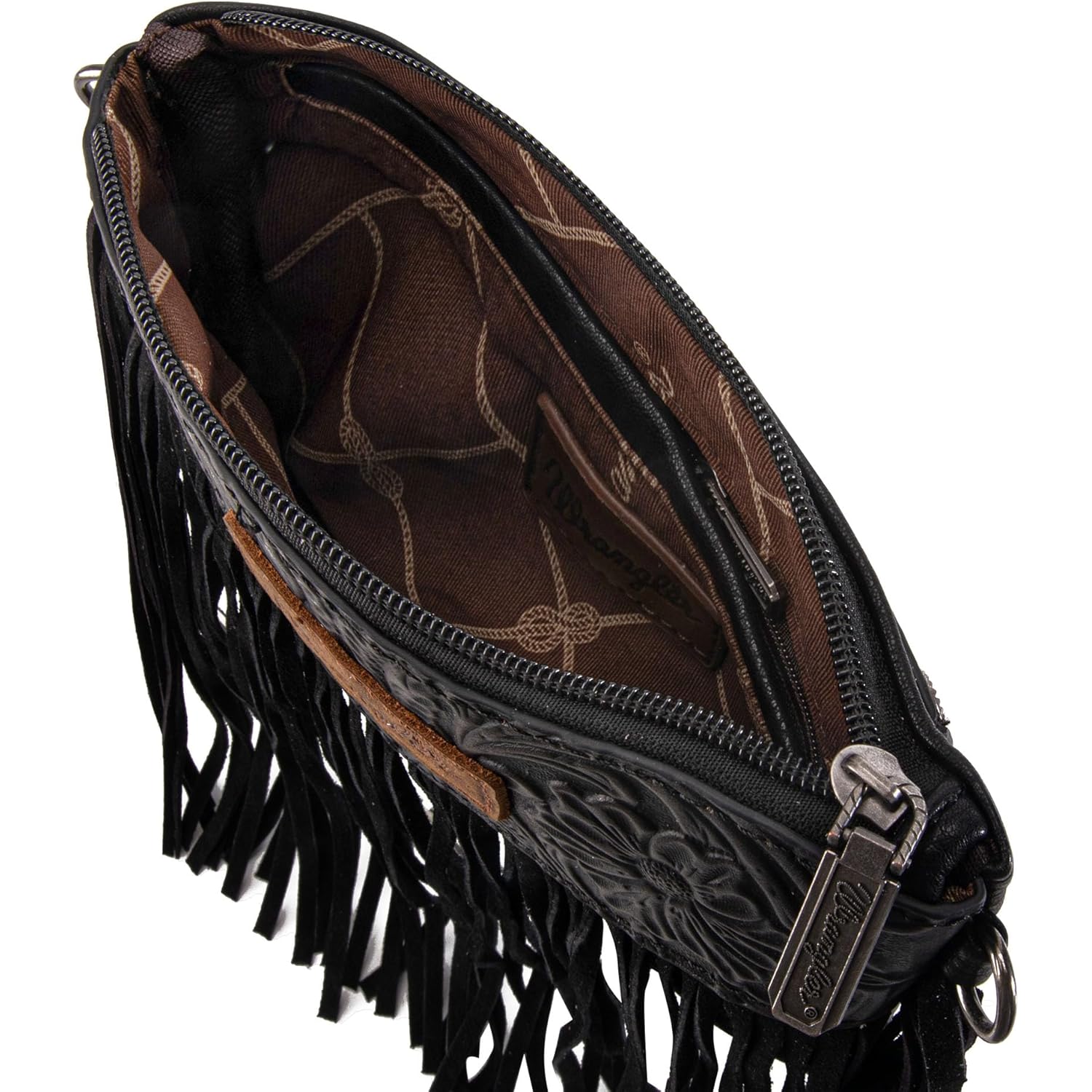 Wrangler Crossbody Small Purse for Women Wristlet Fringe Bag Western Purse