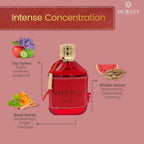 Dumont Nitro Red 3.4 Fl Oz Eau De Parfum for Men – Rich Fruity Woody Floral Fragrance – Luxurious Long Lasting Scent