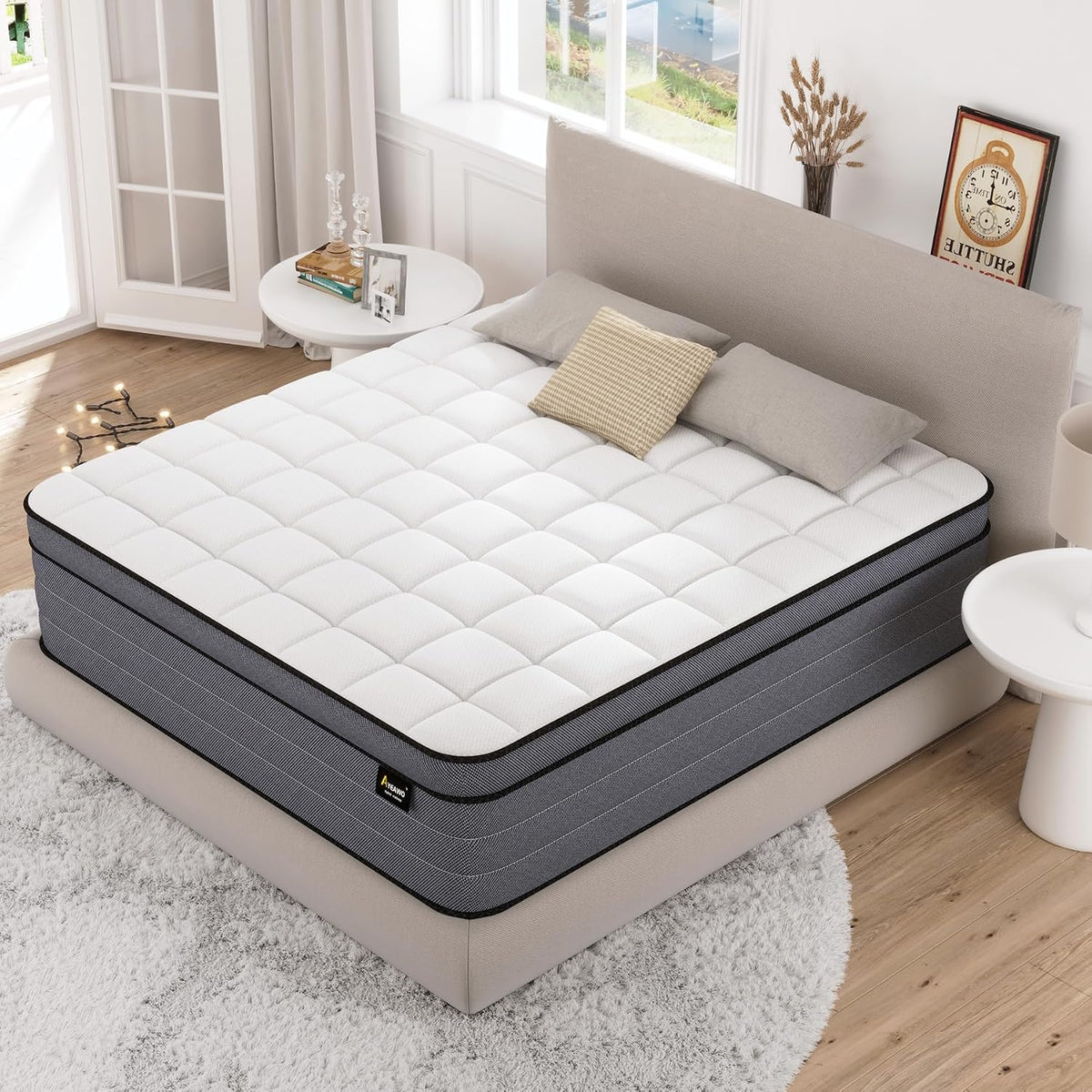 Full Size Mattress, 10 Inch Hybrid Full Bed Mattress With Gel Memory Foam & Pocketed Springs, Medium Firm Bed In A Box, Pressure & Back Pain Relief, Certipur-Us, Teens, Adults, Guest Rooms