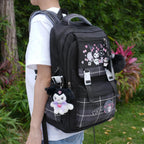 Juju Black Kawaii Backpack - Cute Kawaii Stuff Mochila Kawaii - Cute Backpacks For Girls - Backpacks For School Girls - Cute Backpack For School (Bla)
