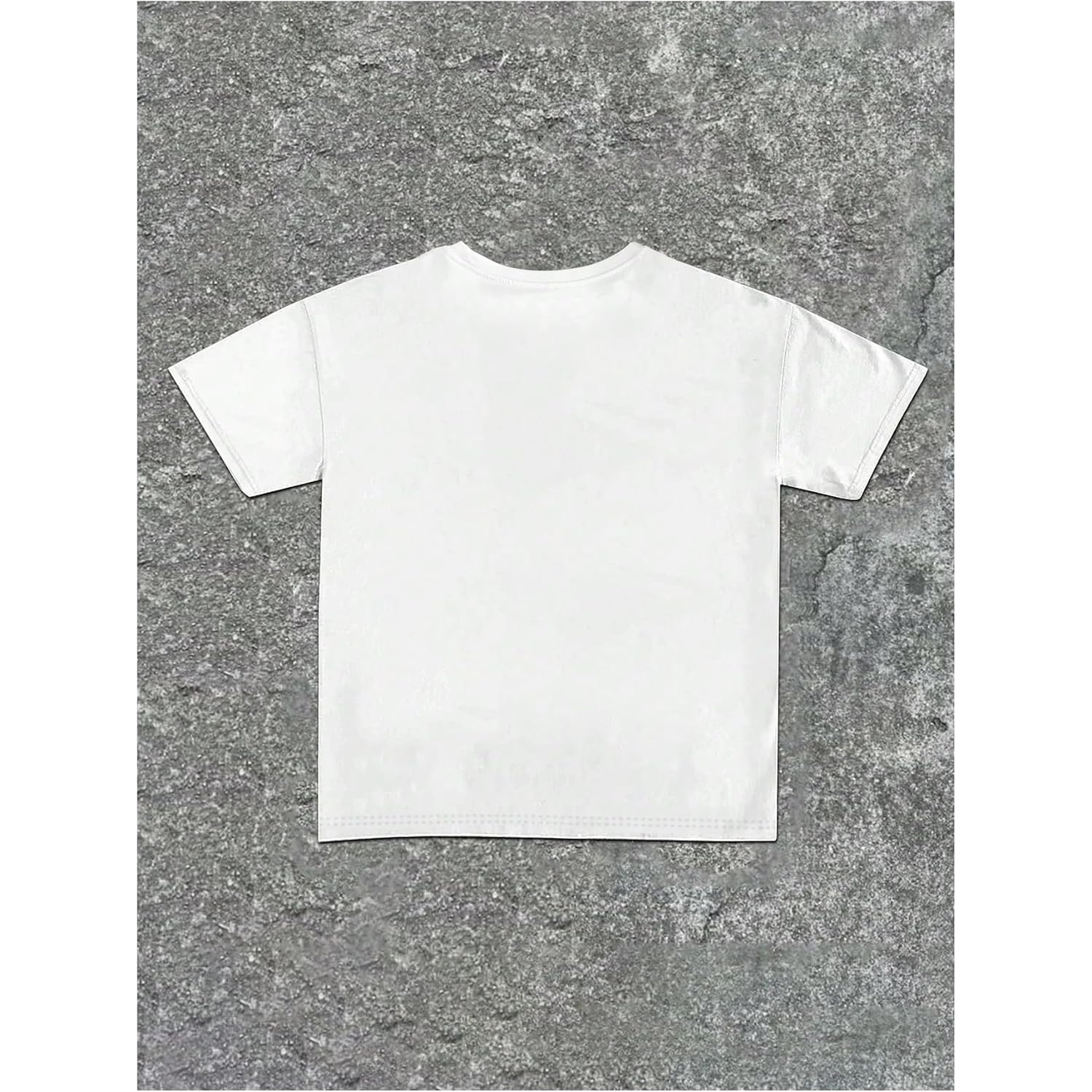 Verdusa Graphic Tees for Women Lips Print 2000s Clothing Short Sleeve Graphic T Shirts Y2k Going Out Tops White
