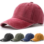 5 Pieces Unisex Cotton Vintage Baseball Cap Low Profile Unstructured Baseball Hat Washed Distressed Twill Adjustable Dad Hat