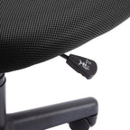 Amazon Basics Low Back Office Chair, Breathable Mesh, Height Adjustable, Padded Seat, Rolling Wheels, Swivel, Back Support, Sturdy, 21.25" D X 22.5" W X 38" H, Black