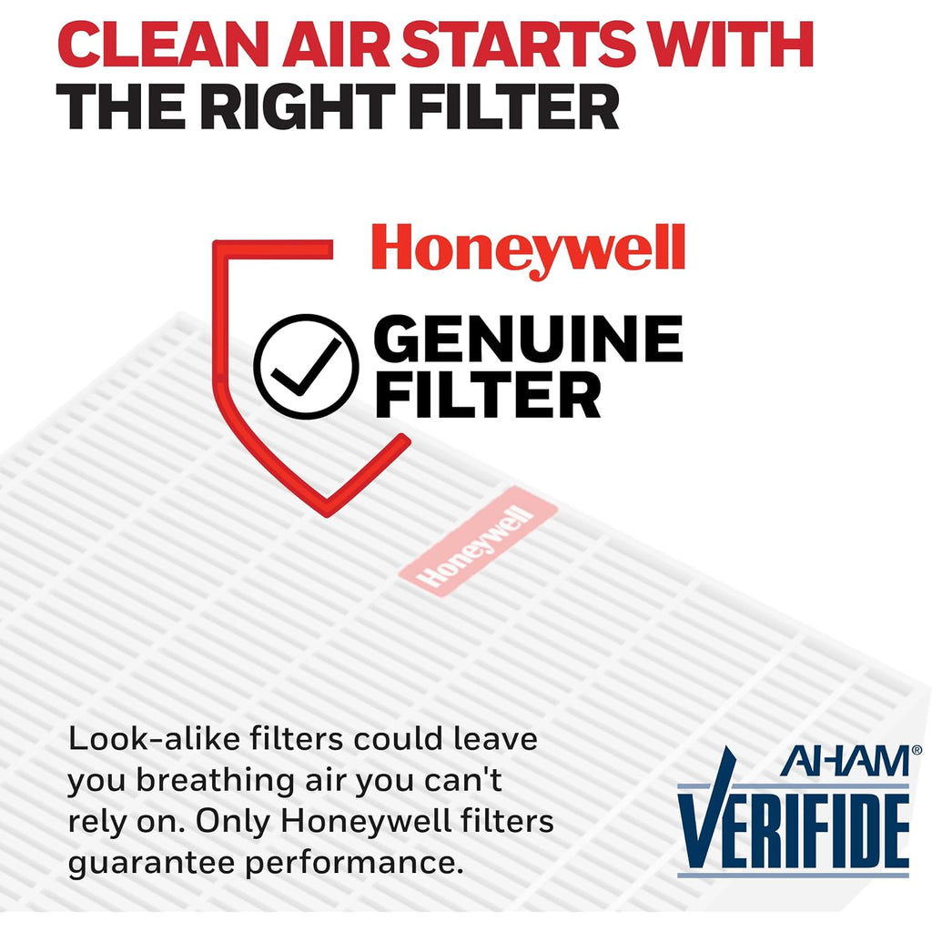 Honeywell Hepa Air Purifier Filter R, 3-Pack For Hpa 100/200/300, 3000 And 5000 Series - Airborne Allergen Hepa Air Filter Replacement Targets Wildfire/Smoke, Pollen, Pet Dander, And Dust