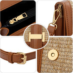 KKXIU Crossbody Bags for Women - Top Handle Purses for Lady, Leather Handbags Shoulder Clutch with Adjustable Shoulder Strap