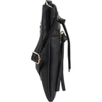 DELUXITY Crossbody Purse Bag Shoulder Bag Multi Pocket Zipper Purse | Black