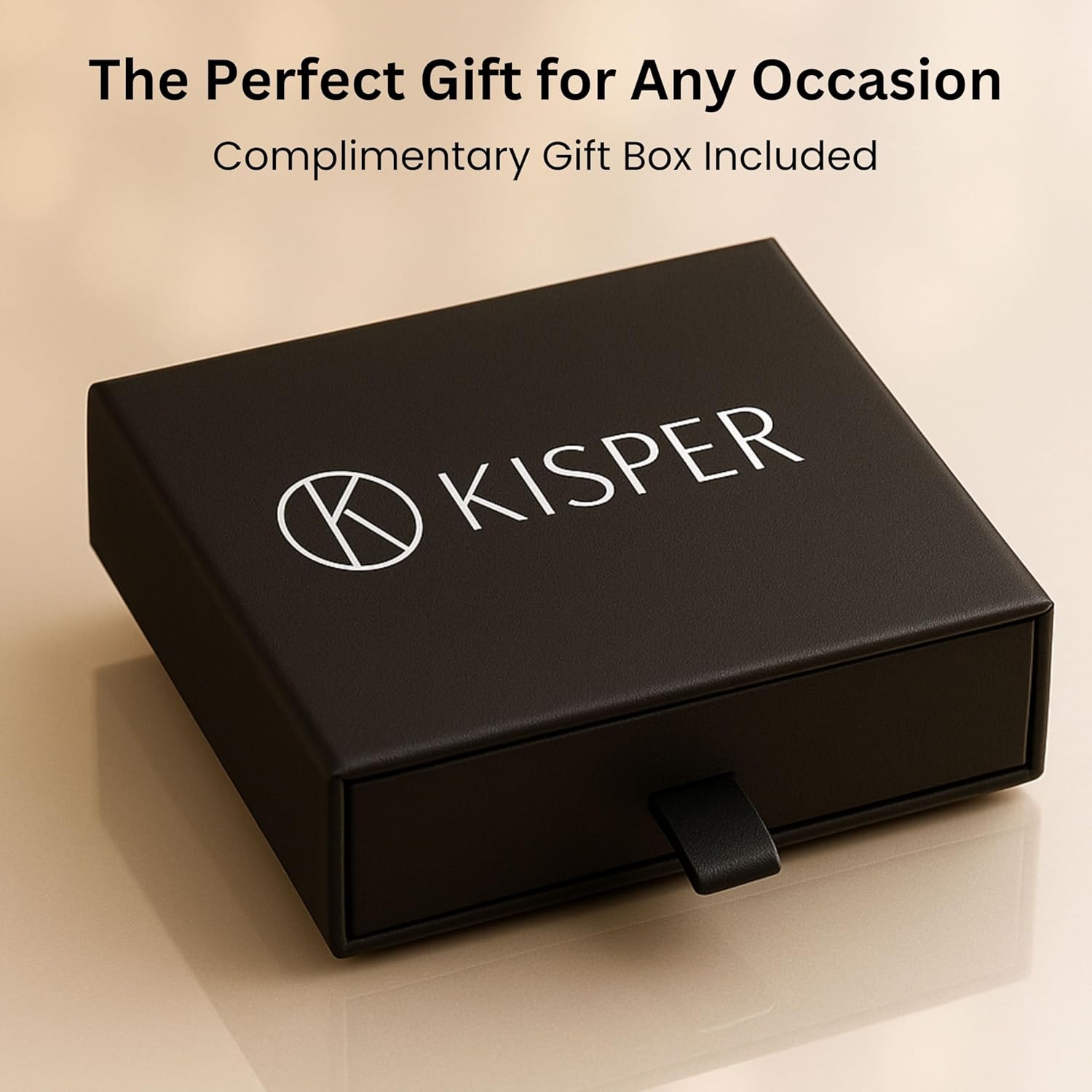KISPER Graduated Tennis Necklace for Women – 14K Gold Plated 5A CZ Simulated Diamond Necklace – 3-Prong Setting, 3-5mm Stones, Adjustable 15-18"