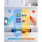 BEICHEN Mini Fridge, 6 Liter / 8 Can Small Refrigerator for Bedroom, Car, Office & Dorm, 110V AC/DC Portable Thermoelectric Cooler & Warmer for Skincare, Food, Drinks, Black