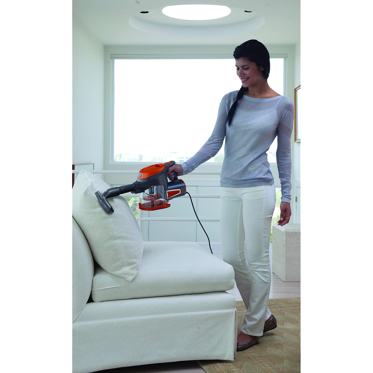 Shark Rocket Hv302 Ultra-Light Corded Bagless Vacuum For Carpet And Hard Floor Cleaning With Swivel Steering, Orange (Renewed)