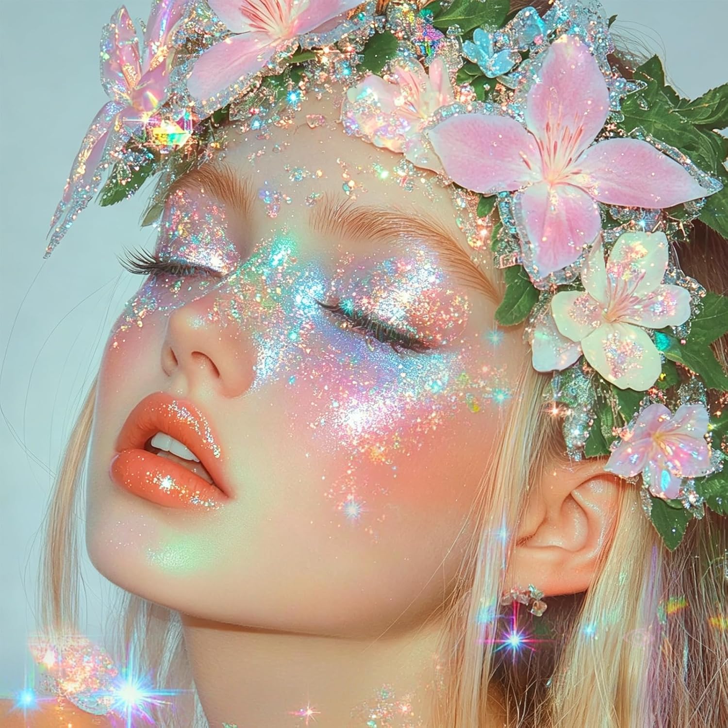 10 Colors Body Glitter,Face Glitter Makeup for Kids Women,Sparkly Chunky Hair Glitter for Eye Lip Hair Nails,Mardi Gras Glitter Makeup Face Paint,Singer Concerts Disco Rave Festival Accessories