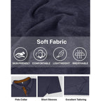 Men'S Polo Shirts Short Sleeve Casual Summer Cotton Shirts For Men Performance Collared Golf Shirts With Pocket