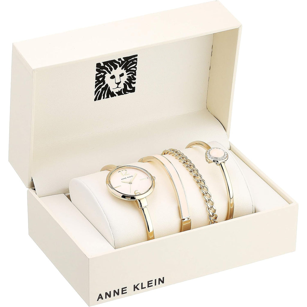 Anne Klein Women'S Bangle Watch And Premium Crystal Accented Bracelet Set