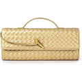 Joryin Woven Purse For Women Evening Clutch Woven Leather Handbags Crossbody Bag Purse Formal Evening Bag, Vegan Leather