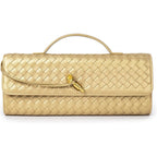 Joryin Woven Purse For Women Evening Clutch Woven Leather Handbags Crossbody Bag Purse Formal Evening Bag, Vegan Leather