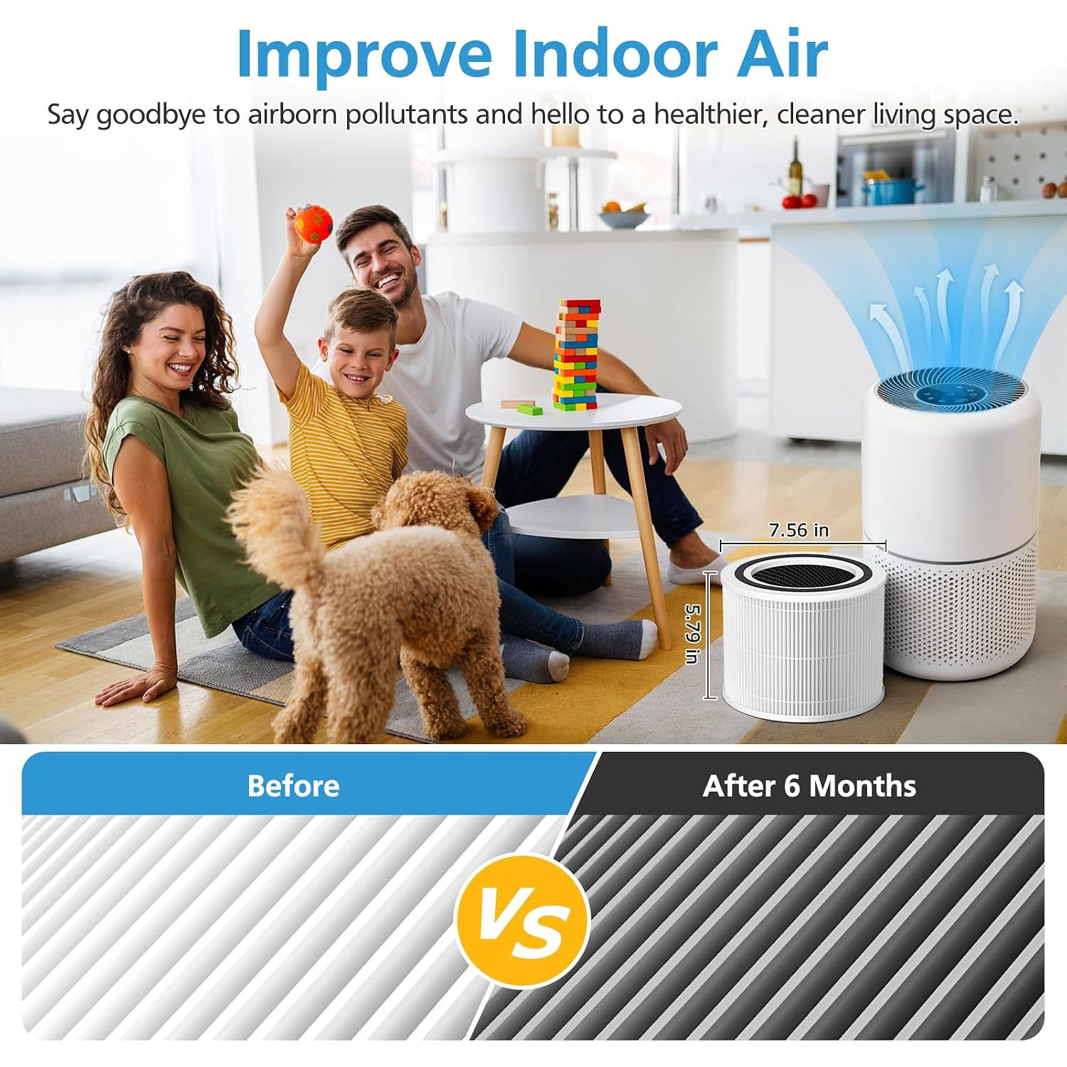 Core 300 Replacement Filter For Levoit Core 300-P Core 300S-P Air Purifier | Compatible With Levoit Core 300 Core 300-P Core 300S Core 300S-P Air Purifier, Core 300-Rf, 2 Pack