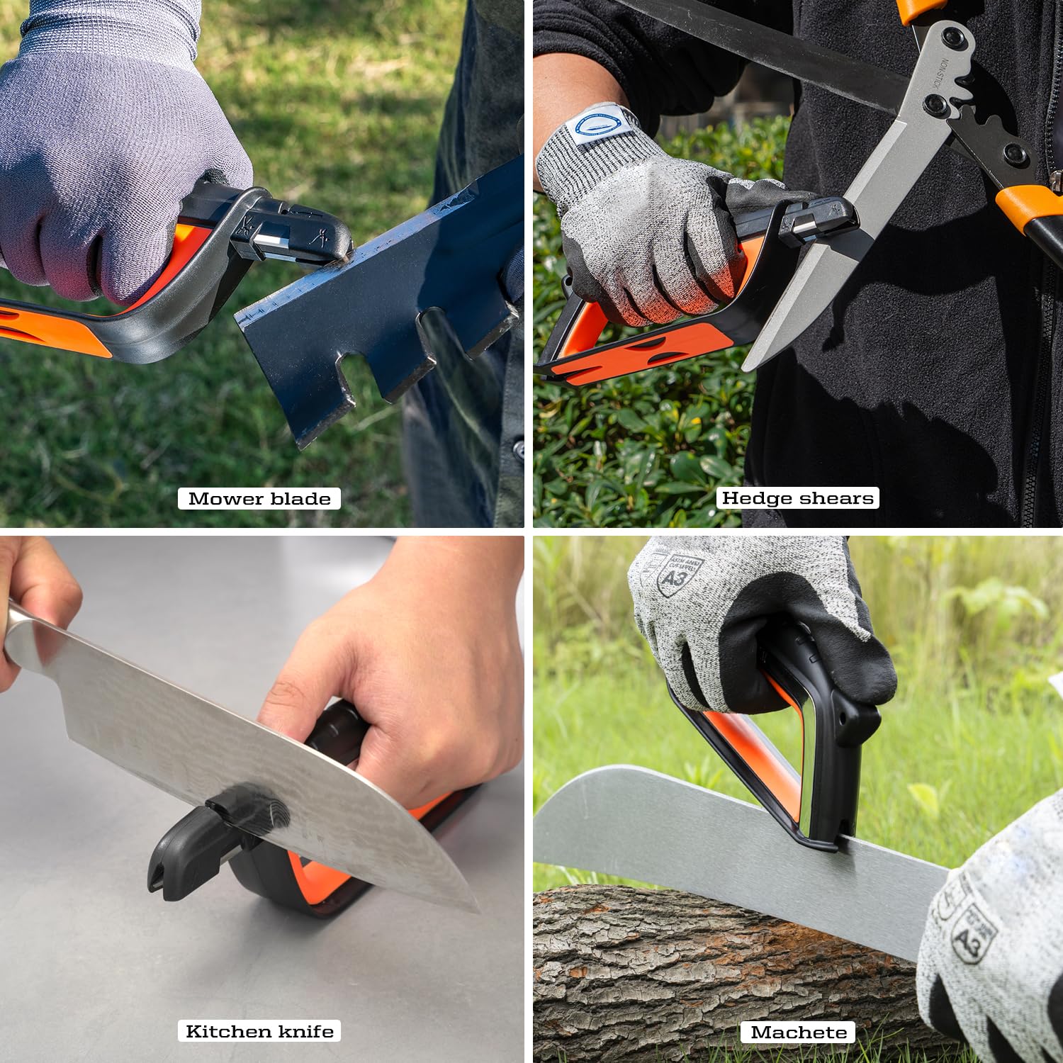 Sharpal 103N All-In-1 Knife Garden Tool Lawn Mower Blade Sharpener | Axe, Hatchet, Machete, Pruner, Hedge Shears, Scissors, Gardening Sharpening Tool Gifts For Men