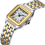 Bofan Small Gold Watches For Women Easy Reader Ladies Quartz Wrist Watch With Stainless Steel Band,Roman Dial,Water Resistant,Bracelet Adjuster Included