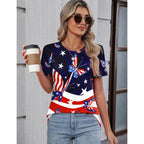Kistore Womens Crew Neck Short Sleeve Tops Dressy Casual Blouses Summer Shirts S-3Xl