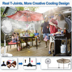 Fan Misting Kit For Outside Patio 35Ft, Outdoor Fan Misters For Cooling System, Double-Loop Water Mist For Backyard, Porch, Umbrella,Deck,Canopy,Pergola,Pool. Yard Bbq Accessories, Party Supplies