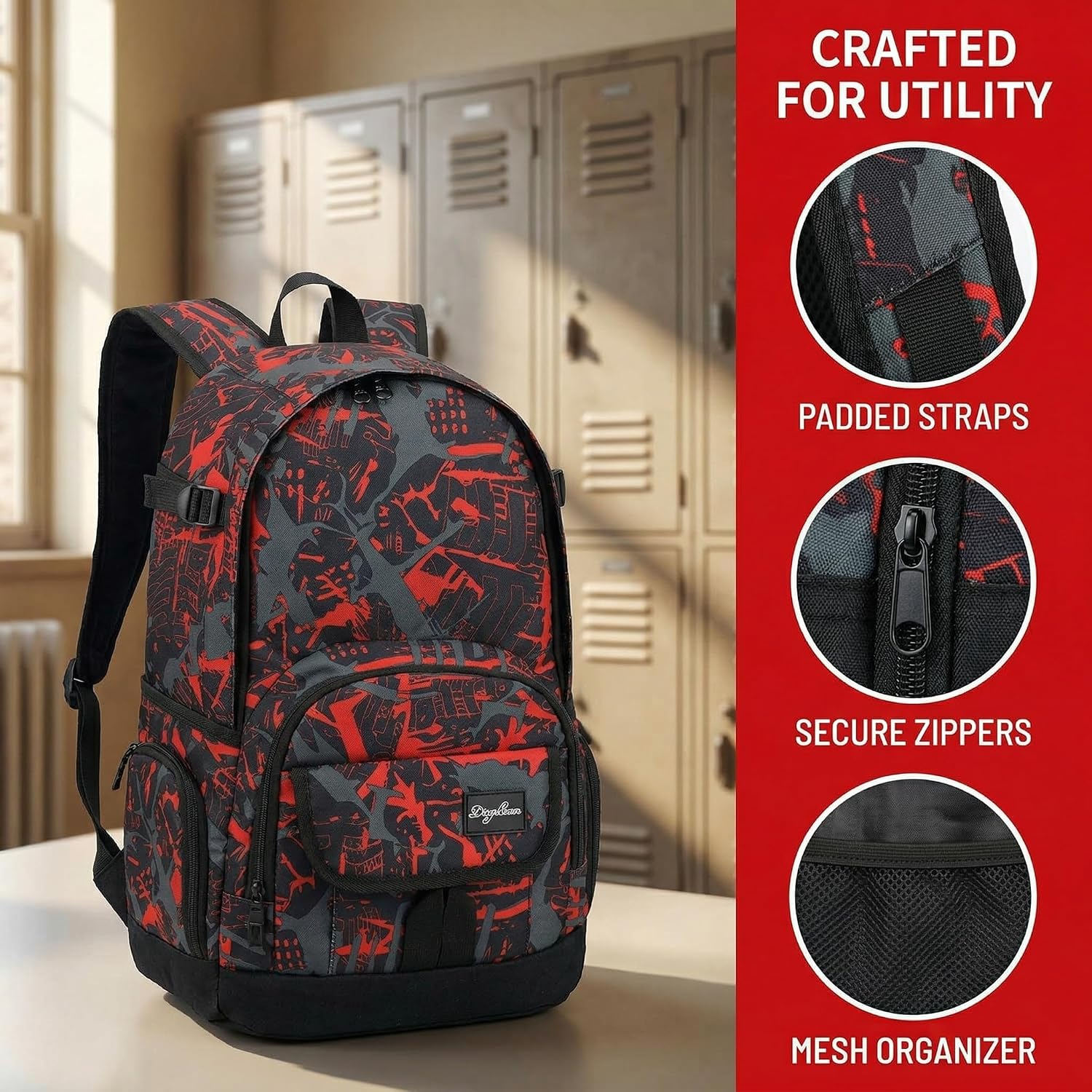 Rickyh Style School Backpack Travel Bag For Men & Women Lightweight College