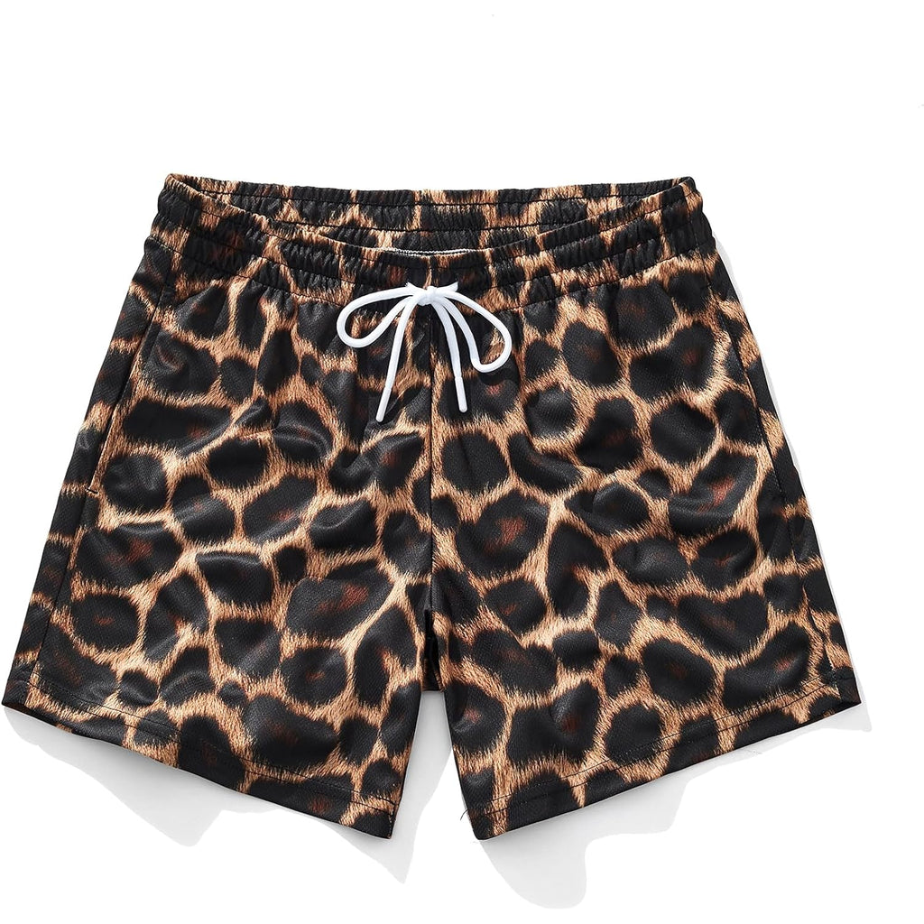 Aimpact Men'S Animal Graphic Print Shorts 5" With Pockets