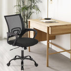 Paylesshere Office Computer Chair Ergonomic Cheap Desk Chair Adjustable Comfortable Mid Back Task Rolling Swivel With Lumbar Support For Home Office (Pack Of 1, Black)