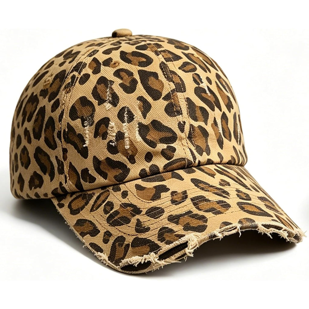 Baseball Hats For Women Men Adjustable Leopard Print Dad Trucker Hat Cotton Sun Protection Caps Sports Golf Medium