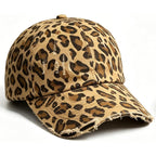 Baseball Hats For Women Men Adjustable Leopard Print Dad Trucker Hat Cotton Sun Protection Caps Sports Golf Medium