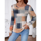Women Tops Long Sleeve Blouses Dressy Casual Crewneck Pleated Tunic Shirts 2026 Loose Fashion Clothes