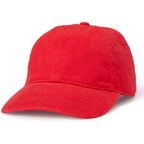 Amazon Essentials Women's Washed Cotton Canvas Baseball Cap with Adjustable Strap Red