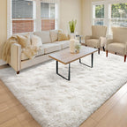BENRON White Fluffy Rugs for Living Room 4x6, Soft Cream Area Rug for Kids Children Girls Bedroom Nursery, Washable Indoor Floor Carpets