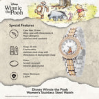 Disney Adult Round Cz Stone Analog Quartz Floating Stones Bracelet Watch