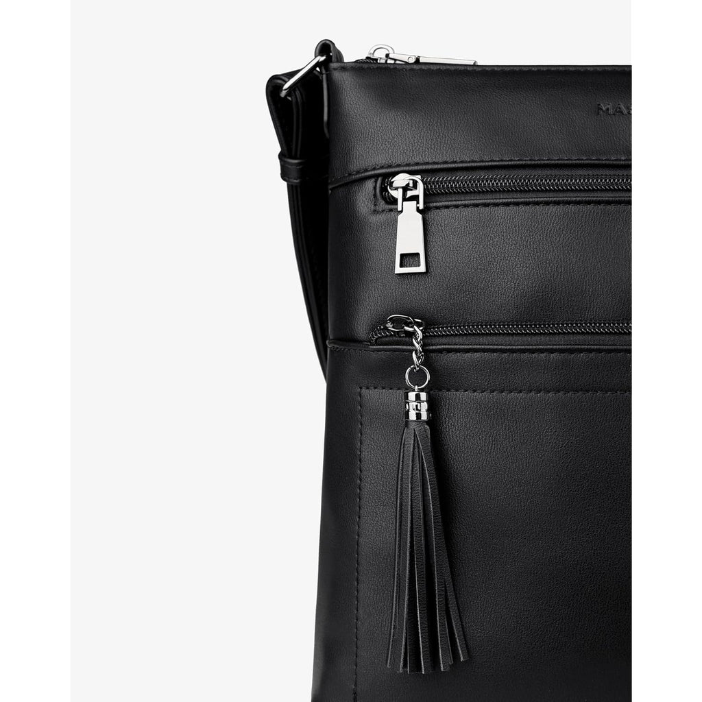 MASINTOR Crossbody Purses for Women, Multi Pocket Casual Crossbody Bag, Adjustable Strap Shoulder Bag with Tassel