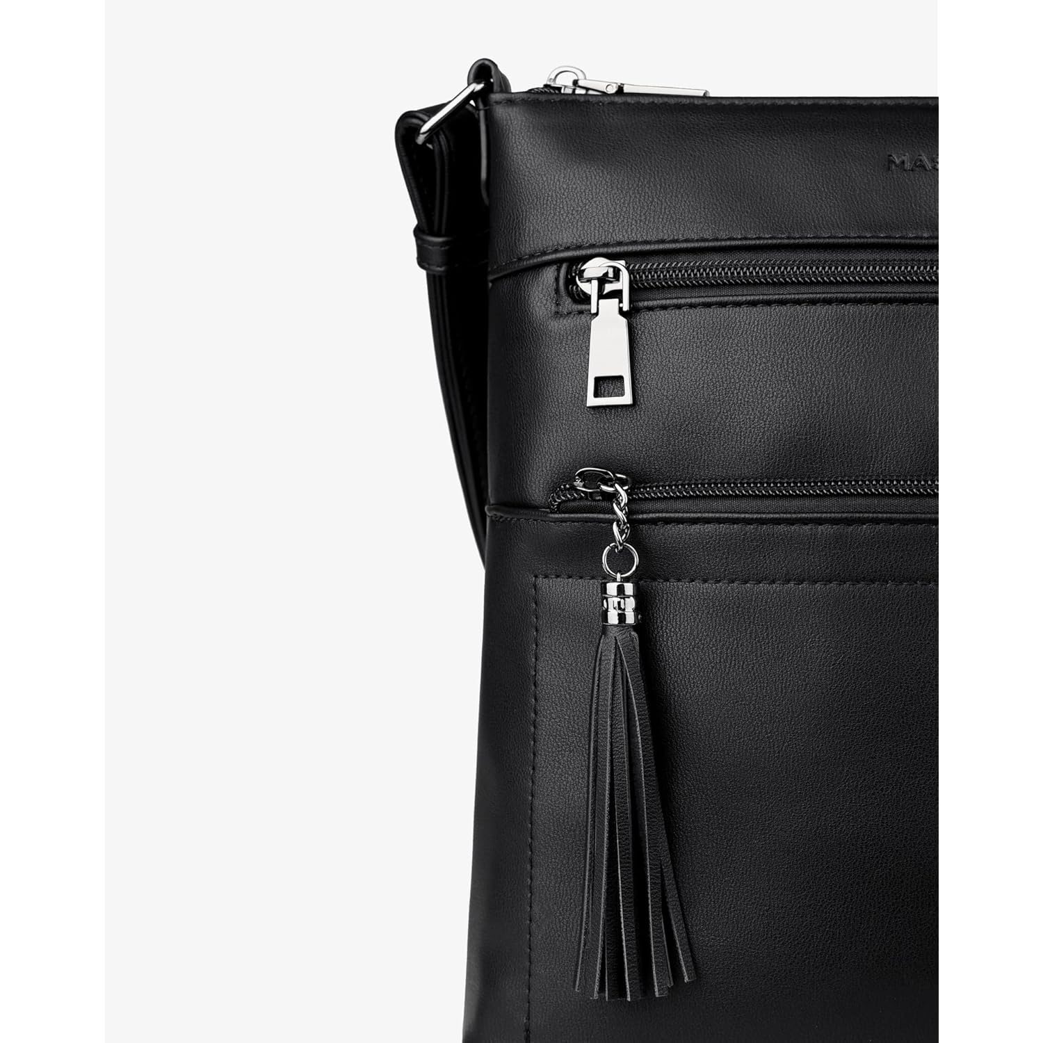 MASINTOR Crossbody Purses for Women, Multi Pocket Casual Crossbody Bag, Adjustable Strap Shoulder Bag with Tassel
