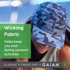 Gaiam Women's Classic Fitness Running Hat - Ponytail Hats with Quick-Dry Sweatband for Hiking & Summer Beach Vacation Navy