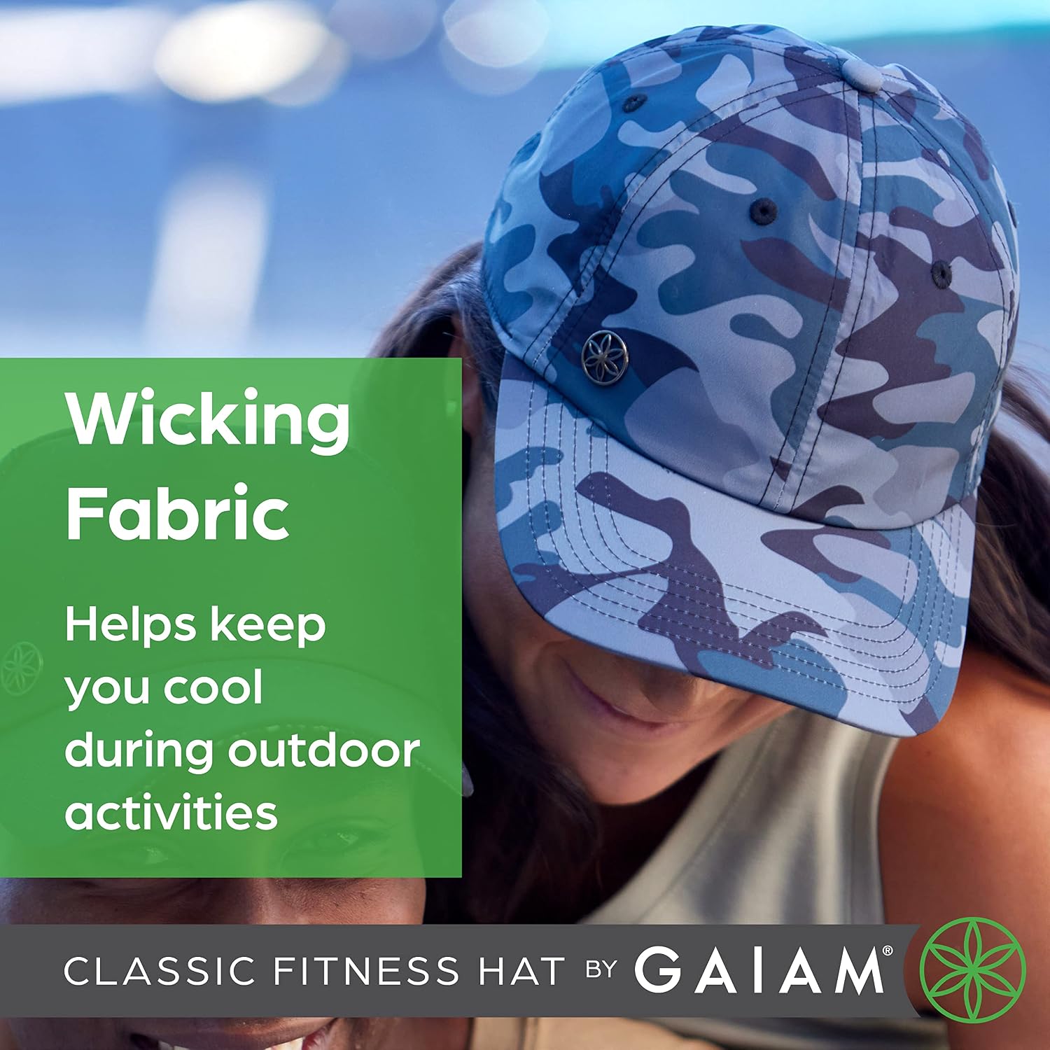 Gaiam Women's Classic Fitness Running Hat - Ponytail Hats with Quick-Dry Sweatband for Hiking & Summer Beach Vacation Navy