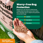 Cedarcide Lawn, Home & Garden Cedar Granules | Repels Fleas, Ants, Spiders & Mosquitoes | Smells Great, Easy To Use | Family & Pet Safe | 2 Bags (16 Lbs)