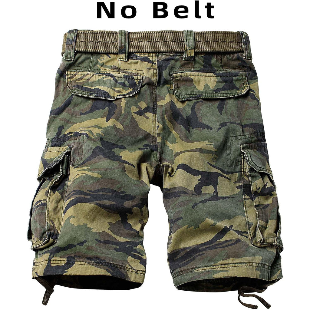 Camo Cargo Shorts For Men Cotton Casual Wild Outdoor Work Relaxed Fit Shorts With Multi-Pocket