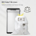 Eko Mirage-T 50 Liter / 13.2 Gallon Touchless Rectangular Motion Sensor Trash Can Or Recycling Bin, Brushed Stainless Steel Finish