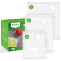 Syntus Vacuum Sealer Bags For Food, 60 Pcs (S+M+L) 8" X 10" And 10" X 13.8" And 11.8" X 13.8" Food Storage Bags For Sous Vide Cooking Microwave Heating, Air Valve Zipper Bags