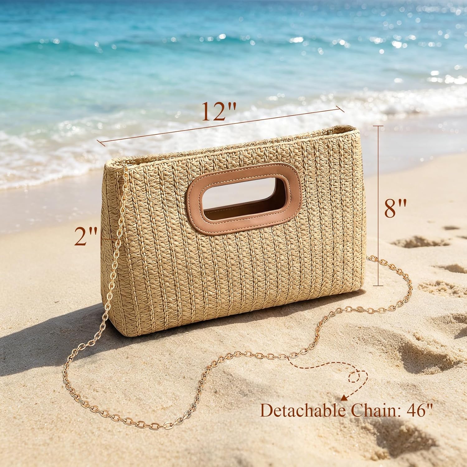 Clutch Purse for Women Evening Clutch Handbag for Wedding Party Formal Evening Bag with Detachable Chain