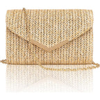 Larcenciel Clutch Purse For Women, Trendy Envelope Evening Handbag Party Bag & Chain For Wedding Prom Cocktail Night Vacation