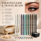 12 Color Eyeliner Pencil Set With Sharpener Waterproof And Long-Lasting Colour Gel Eye Liner Pencils For Women