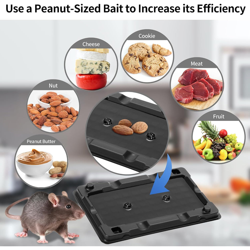 Mouse & Insect Traps 12 Pack, Heavier Sticky Traps With Non-Toxic Glue For Small Mice & Insects. Sticky Mouse Traps Indoor For Home, Easy To Set