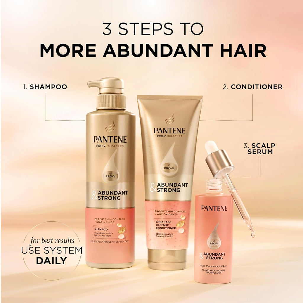 Pantene Abundant & Strong Conditioner, Strengthens Hair from Root to Tip, 8 oz