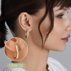 Gilded Lab-Grown Diamond Channel Set Hoop Earrings for Women in 925 Sterling Silver and 14KT Yellow Gold Plated Silver | Hypoallergenic Fine Jewelry | Hinged Closure | SI1 Clarity, F Color |1/4,1/2, 1 Carat Total Weight